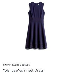 Flattering, classic Calvin Klein midi dress